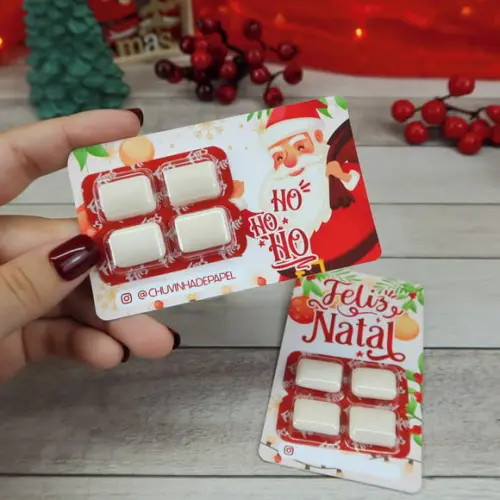 Card com Chiclete- Natal