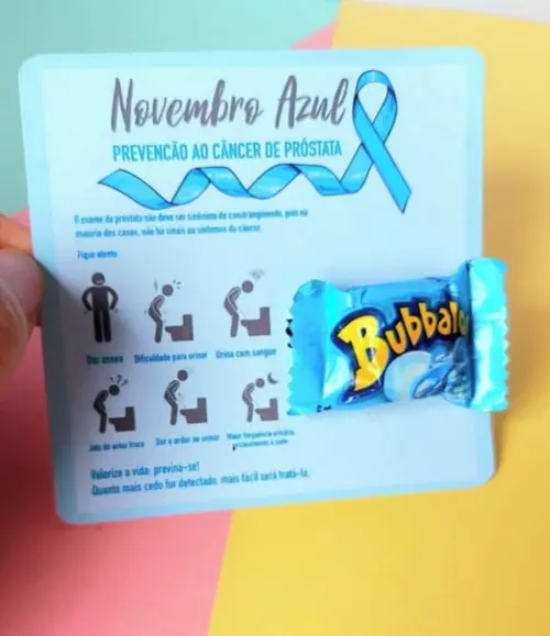Card com Chiclete- Novembro Azul