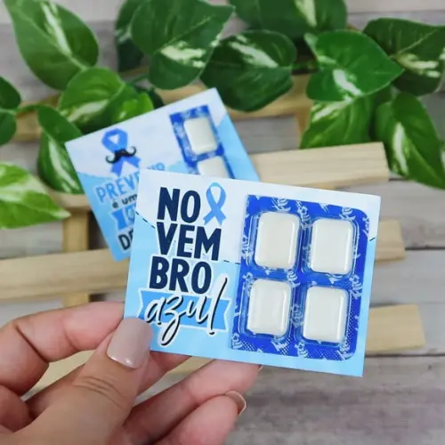 Card com Chiclete- Novembro Azul
