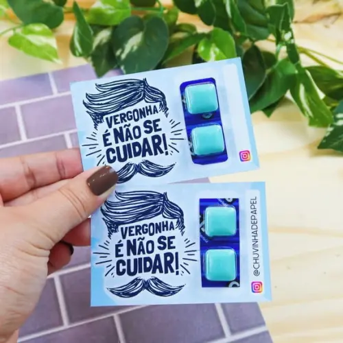Card com Chiclete- Novembro Azul