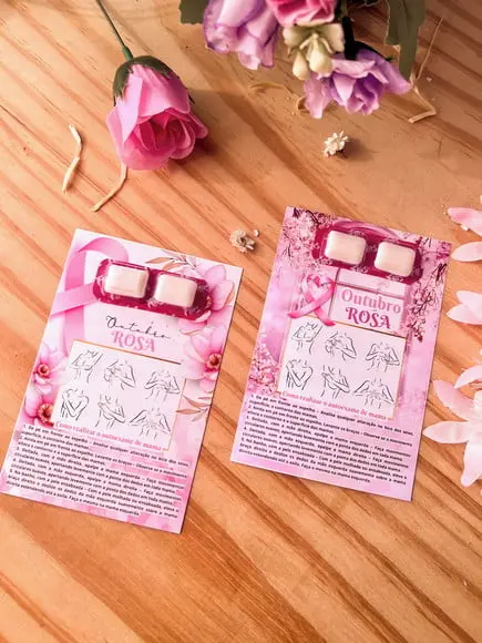 Card com Chiclete- Outubro Rosa
