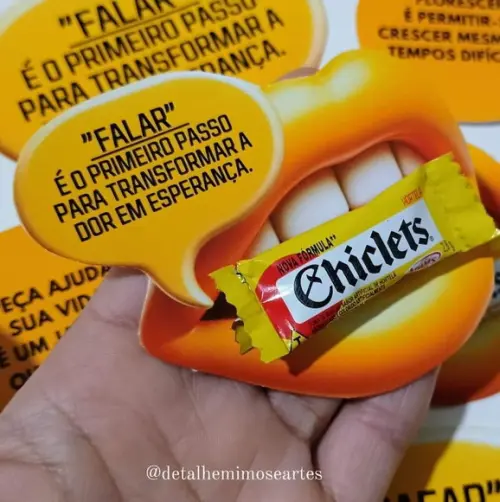 Card com Chiclete- Setembro Amarelo