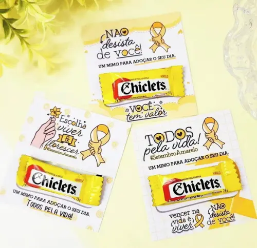Card com Chiclete- Setembro Amarelo