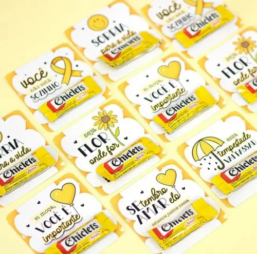 Card com Chiclete- Setembro Amarelo