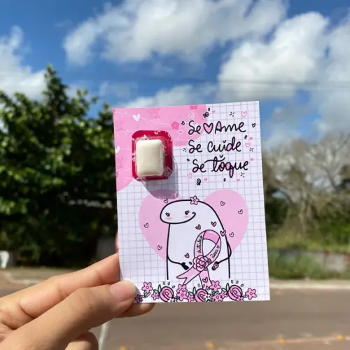 Card com Chicletinho- Outubro Rosa