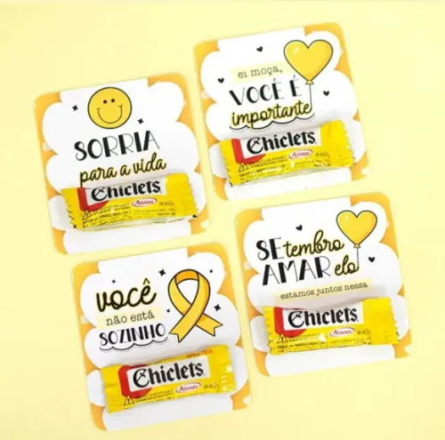 Card com Chiclete- Setembro Amarelo