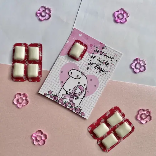 Card com Chicletinho- Outubro Rosa