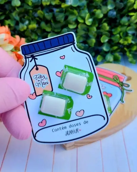 Card com Chicletinhos- Dia das Mães