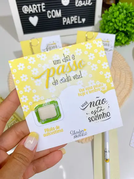 Card com Chicletinho- Setembro Amarelo