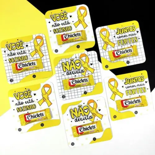 Card com Chicletinho- Setembro Amarelo -leia Descrição!