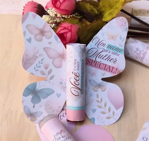 Card com Chocolate Baton- Dia da Mulher