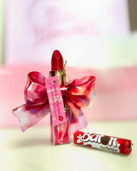 Card com Chocolate Baton- Dia da Mulher