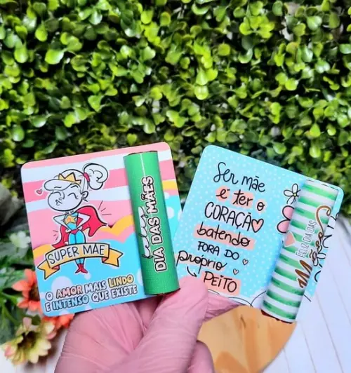 Card com Chocolate Baton- Dia das Mães