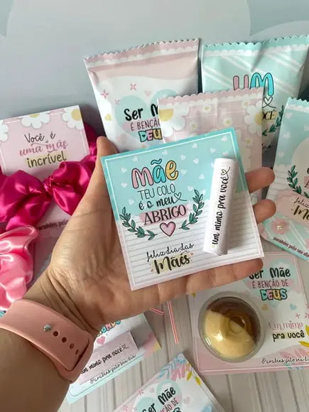 Card com Chocolate Baton- Dia das Mães