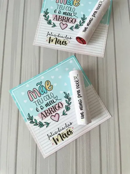 Card com Chocolate Baton- Dia das Mães