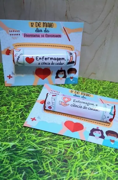 Card com Chocolate Baton- Enfermagem