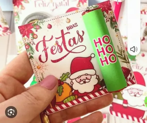 Card com Chocolate Baton- Feliz Natal