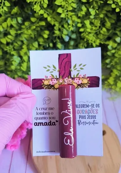 Card com Chocolate Baton- Páscoa
