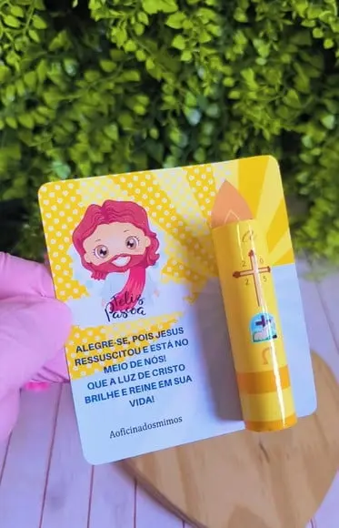 Card com Chocolate Baton- Páscoa