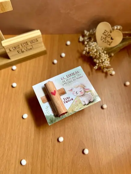 Card com Chocolate Baton- Páscoa