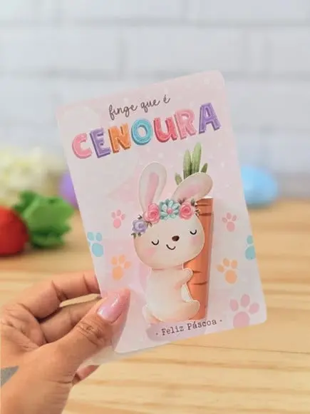 Card com Chocolate Baton- Páscoa