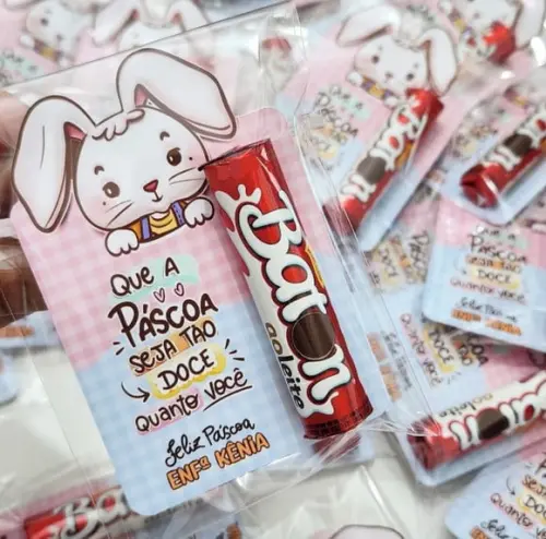 Card com Chocolate Baton- Páscoa