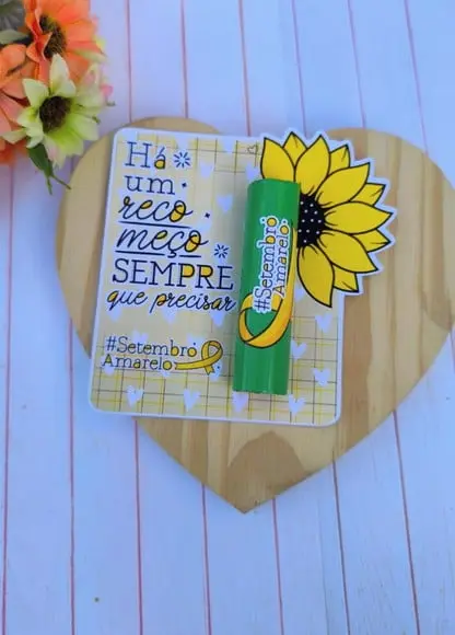 Card com Chocolate Baton- Setembro Amarelo
