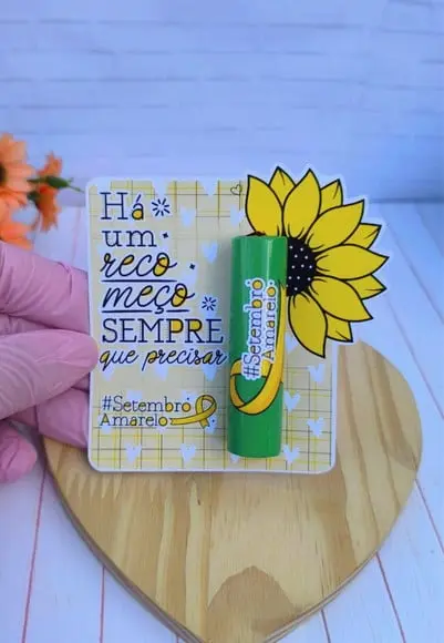 Card com Chocolate Baton- Setembro Amarelo