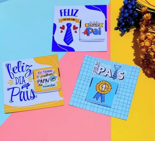 Card com Chocolate Cacau Show 5g- Dia dos Pais
