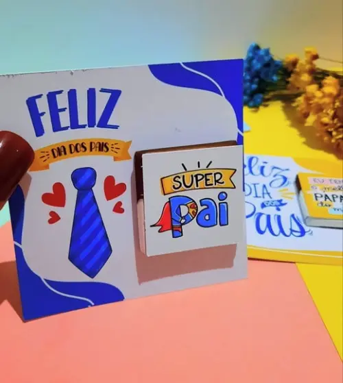 Card com Chocolate Cacau Show 5g- Dia dos Pais
