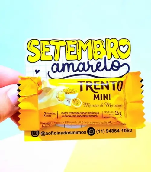 Card com Chocolate Trento- Setembro Amarelo