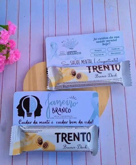 Card com Chocolate Trento- Janeiro Branco