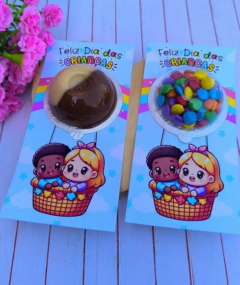 Card com Chocolate( Ducream) ou Coloreti (confete Chocolate)