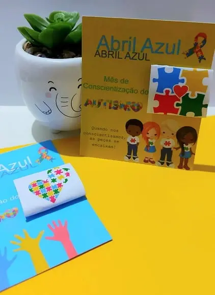 Card com Chocolatinho Cacau Show 5g- Abril Azul