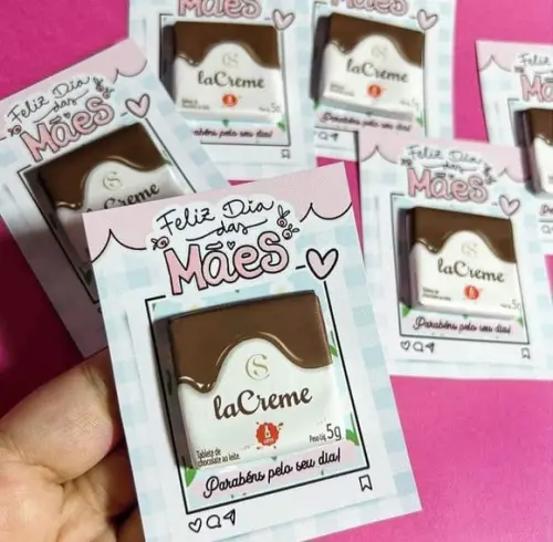 Card com Chocolatinho Cacau Show 5g- Dia das Mães