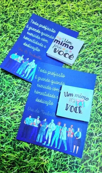 Card com Chocolatinho Cacau Show 5g- Dia do Trabalho