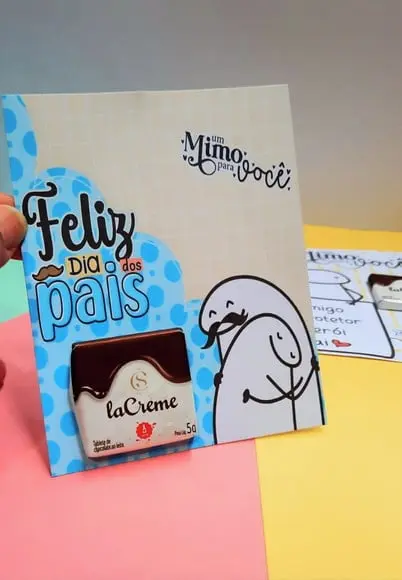 Card com Chocolatinho Cacau Show 5g- Dia dos Pais