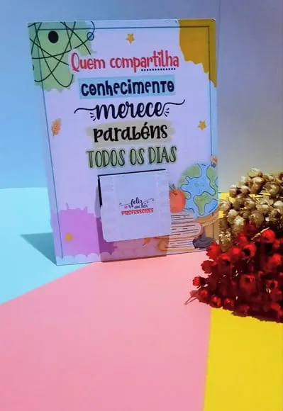 Card com Chocolatinho Cacau Show 5g- Dia dos Professores