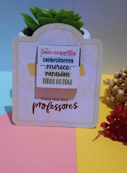 Card com Chocolatinho Cacau Show 5g- Dia dos Professores