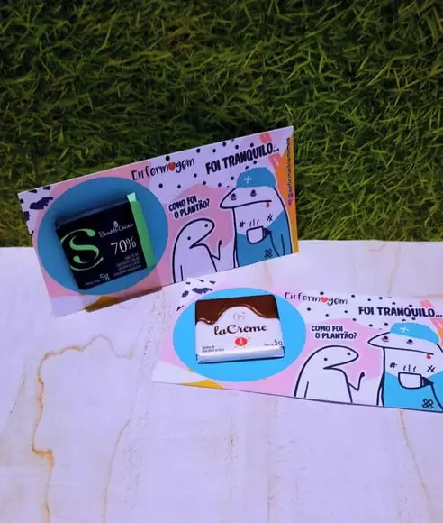 Card com Chocolatinho Cacau Show 5g- Enfermagem/ Médico