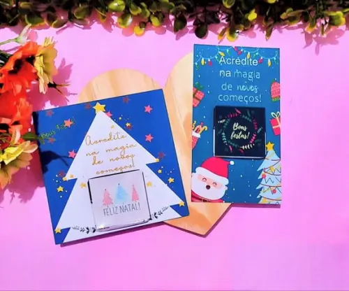 Card com Chocolatinho Cacau Show 5g- Natal