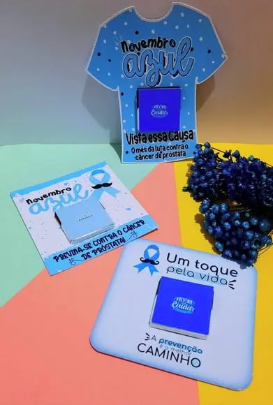 Card com Chocolatinho Cacau Show 5g- Novembro Azul