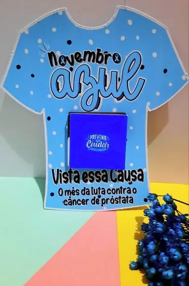 Card com Chocolatinho Cacau Show 5g- Novembro Azul