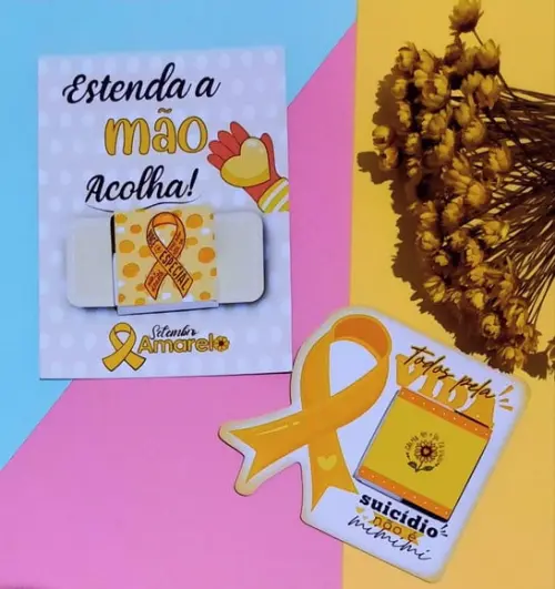Card com Chocolatinho Cacau Show 5g- Setembro Amarelo