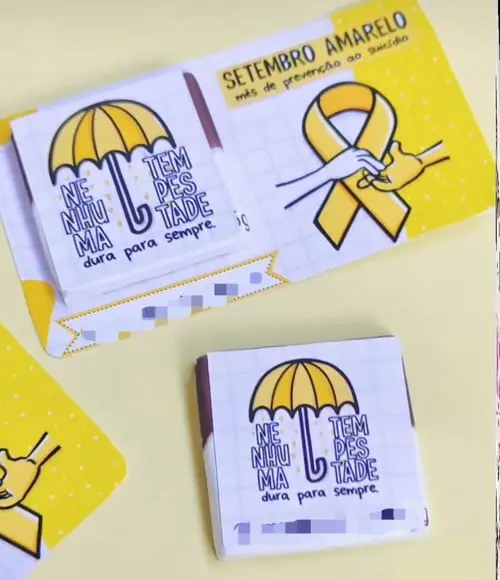 Card com Chocolatinho Cacau Show 5g- Setembro Amarelo