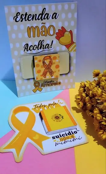 Card com Chocolatinho Cacau Show 5g- Setembro Amarelo