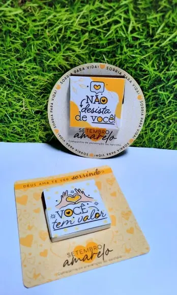 Card com Chocolatinho Cacau Show 5g- Setembro Amarelo