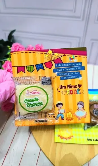 Card com Cocada- Festa Junina