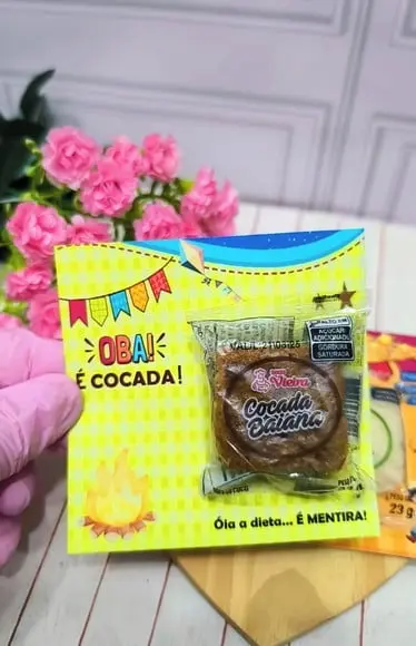 Card com Cocada- Festa Junina