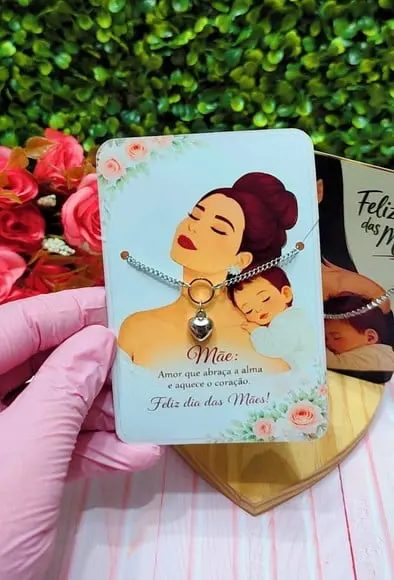 Card com Colar- Dia das Mães